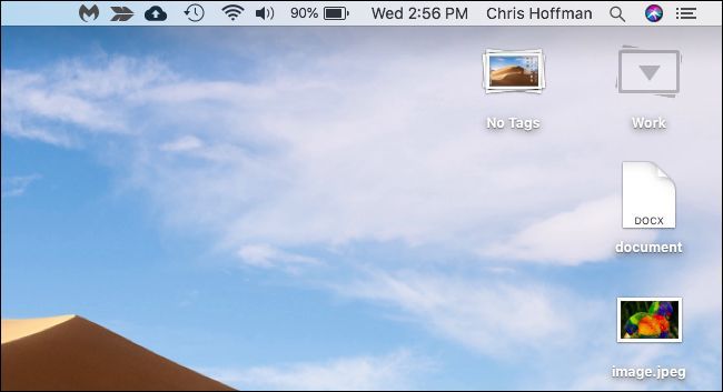 Пример стека, сгруппированного по тегам