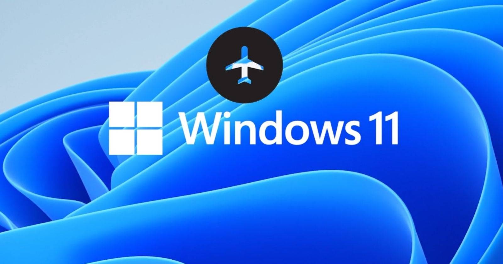 Изображение: ноутбук с включённым режимом самолёта в Windows 11