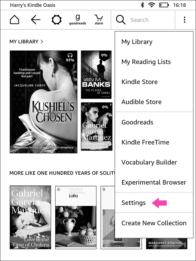 Go to Menu > Settings