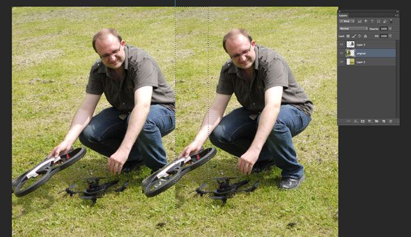 Финальный стерео‑композит после смещения слоёв