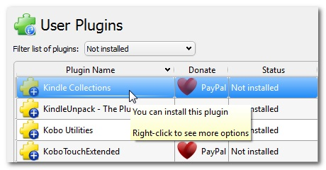 Скриншот плагинов Calibre