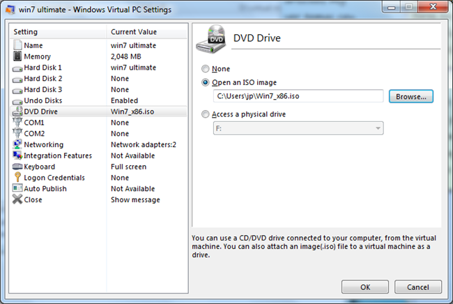 Выбор ISO-образа для установки гостевой операционной системы