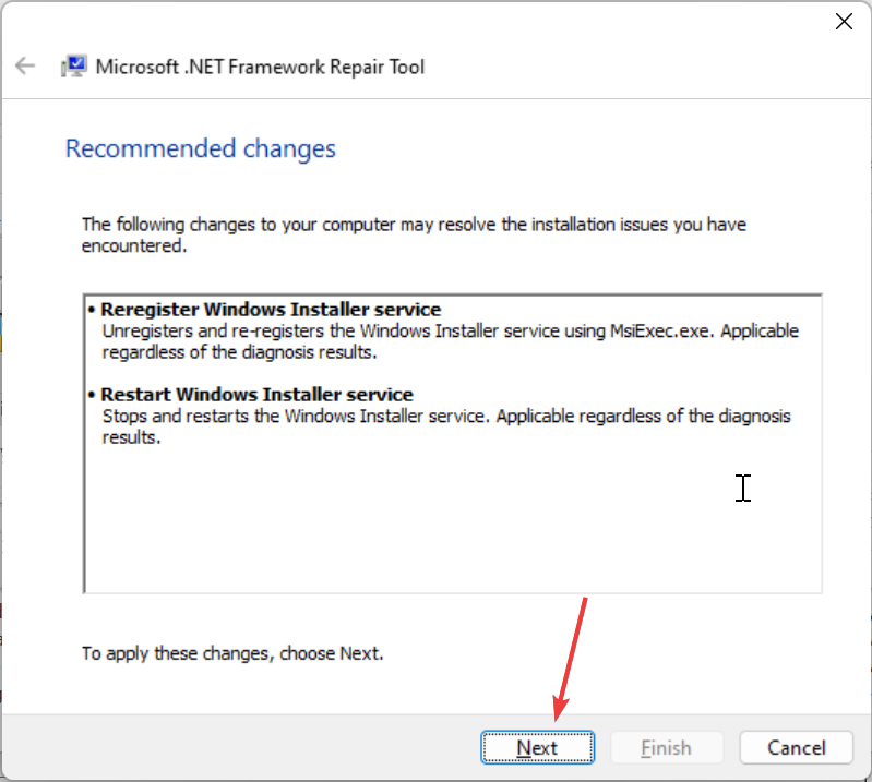 Применение исправлений инструментом
