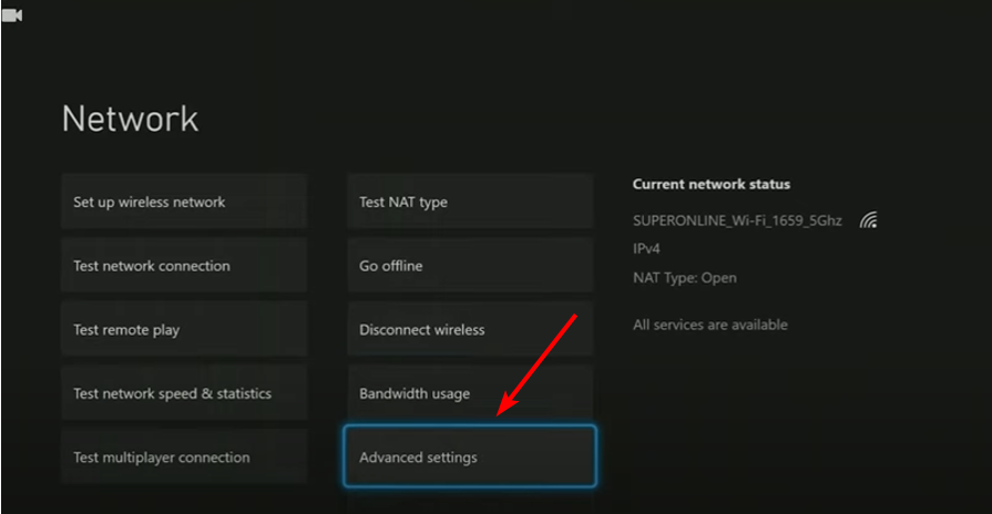 Скриншот Дополнительные параметры сети