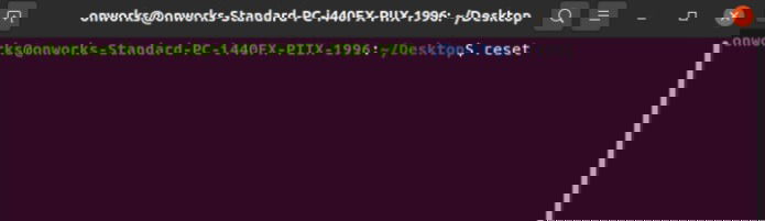 Слепой сброс терминала командой reset
