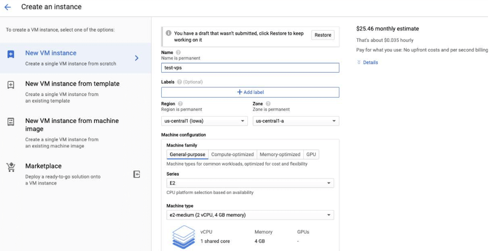 Scelta del disco di avvio e opzioni firewall