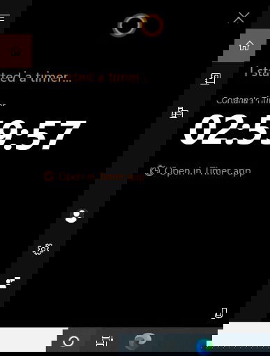 Cortana запустила таймер