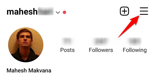 Нажмите три горизонтальные линии в правом верхнем углу