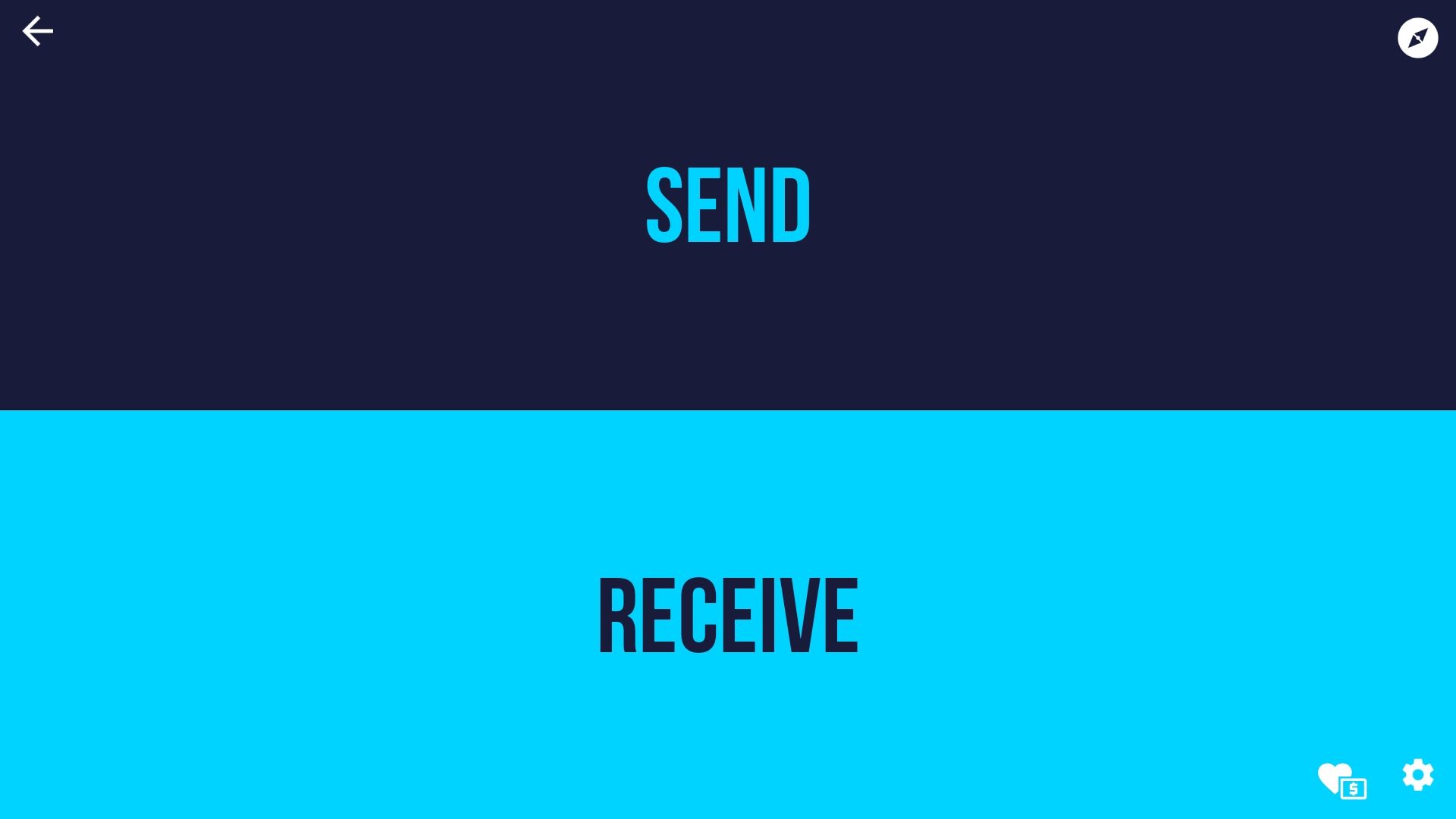 Главный экран Send Files to TV на TV