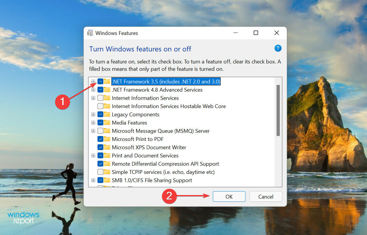 Select .NET Framework 3.5