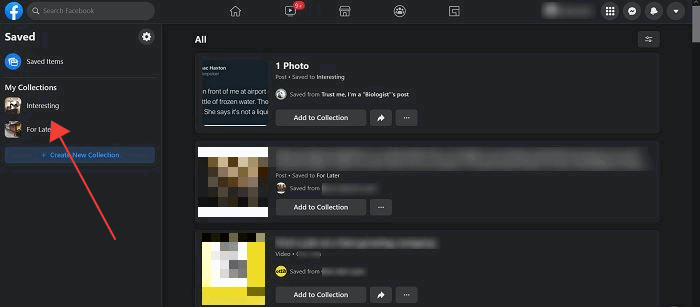 Выбор коллекции на рабочем столе