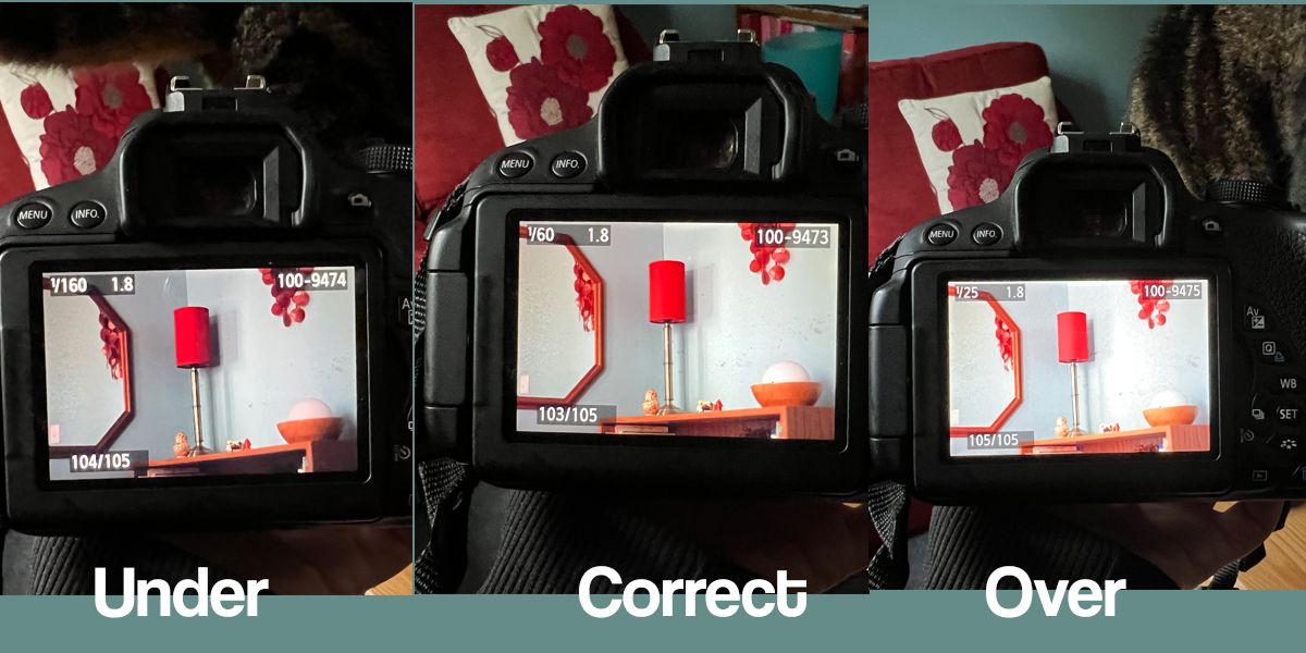 Отображение брекетированных кадров на экране камеры.