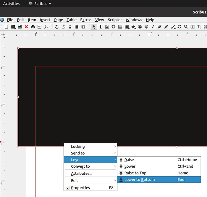 Make Business Card With Scribus Lower To Bottom