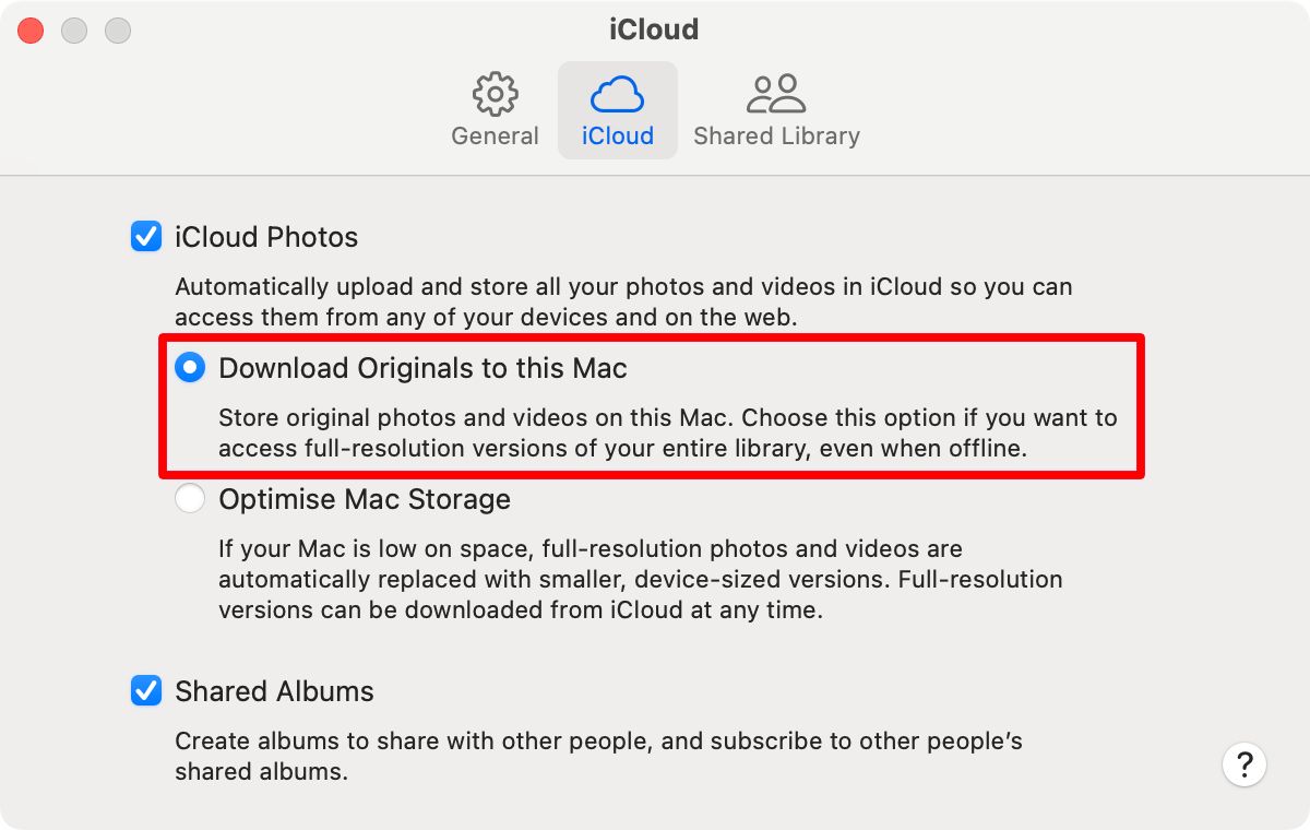 Как сделать бэкап iCloud Photos на Mac
