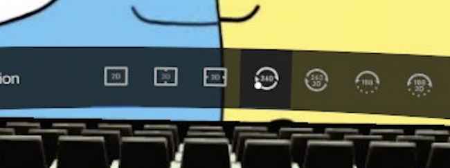 Настройки воспроизведения, выбор режима 360 градусов