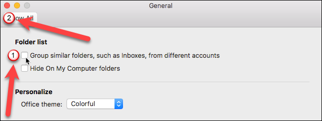 Изображение: снятие группировки похожих папок