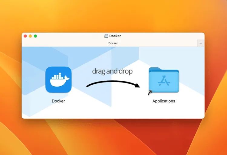 Перетащите Docker в папку Applications на Mac