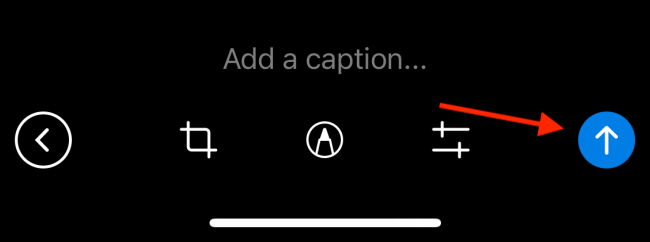 Нажмите и удерживайте кнопку отправки на iPhone