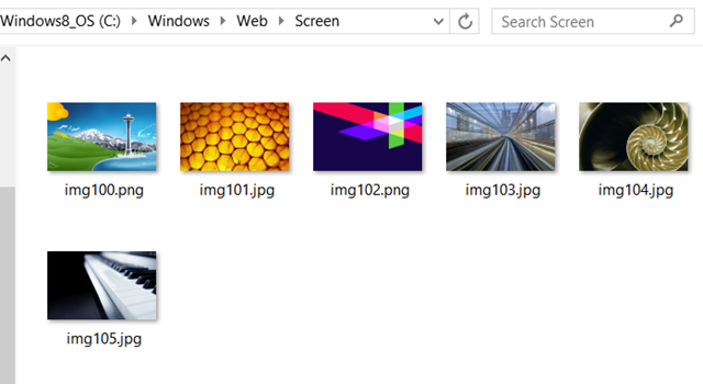 Изображение: пример стандартных картинок экрана блокировки Windows 8