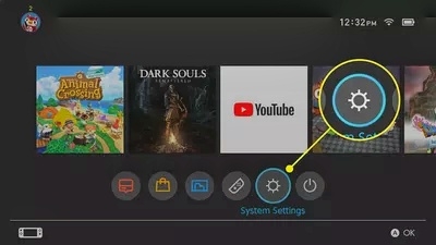 Док-станция Nintendo Switch рядом с телевизором Vizio