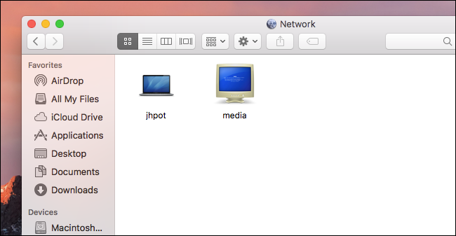 Окно входа в сетевую папку с выбором типа входа