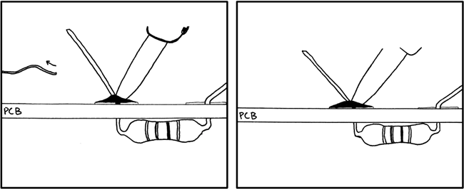 Завершение пайки: удаление припоя и охлаждение