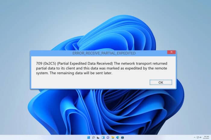 Как исправить ERROR_RECEIVE_PARTIAL_EXPEDITED