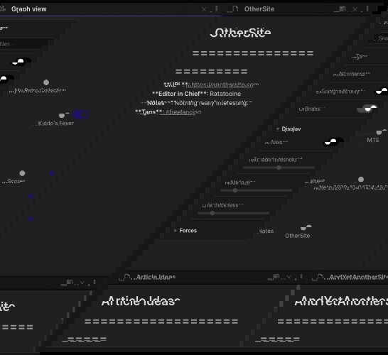 Граф знаний Obsidian — представление связей по умолчанию