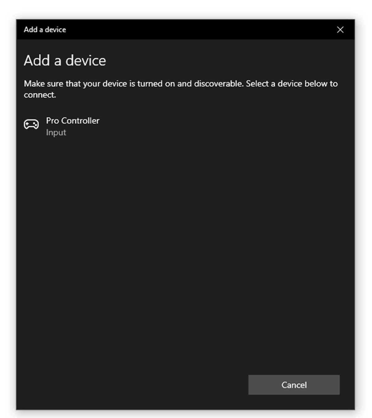 Окно добавления Bluetooth-устройства Windows