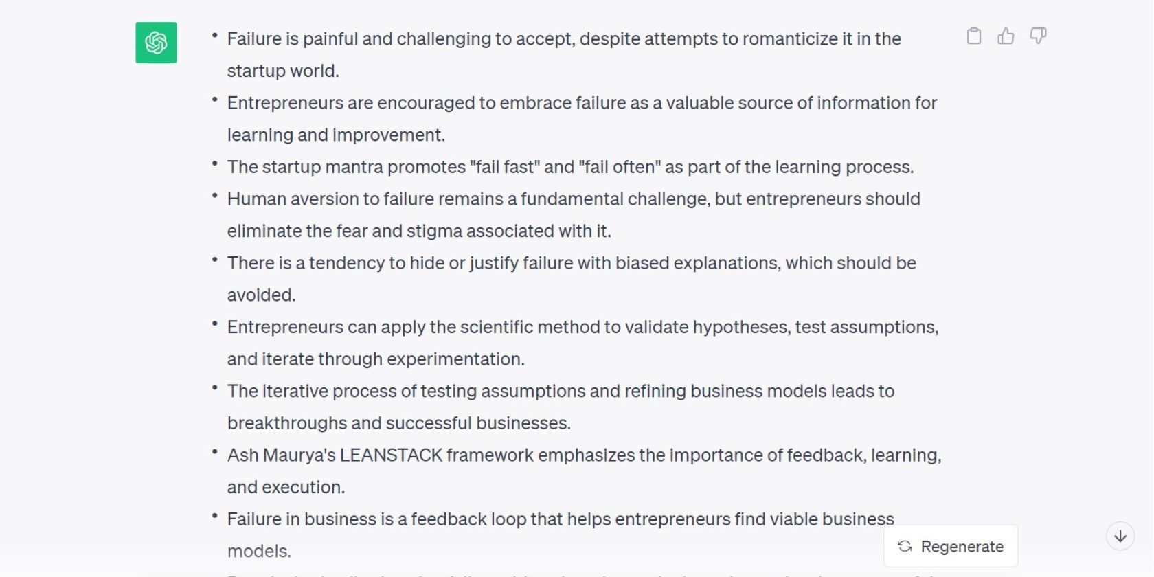 сводка письма, выполненная ChatGPT в виде буллетов