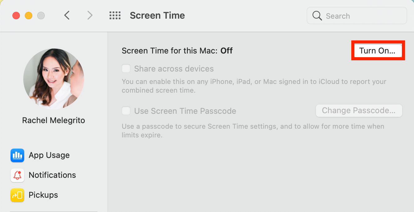 Turn On Screen Time in System Preferences