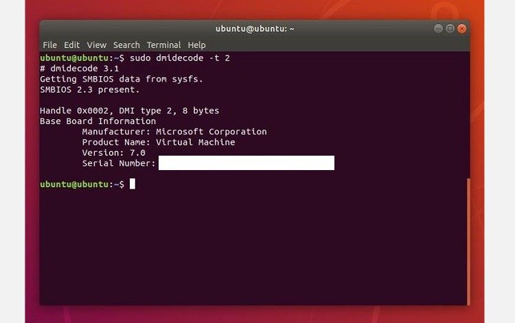 Linux — вывод dmidecode с информацией о материнской плате