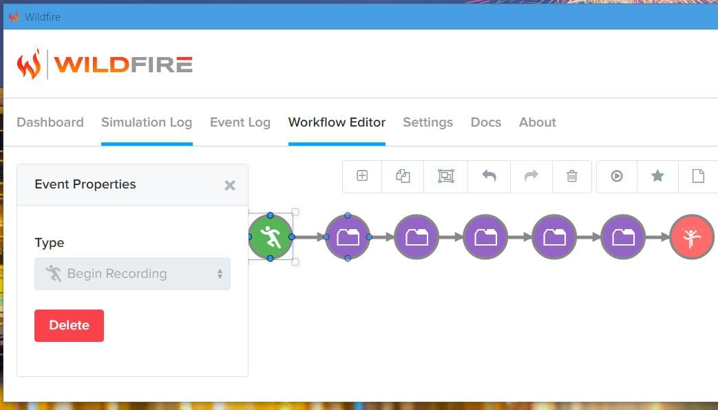 Workflow Editor в Wildfire