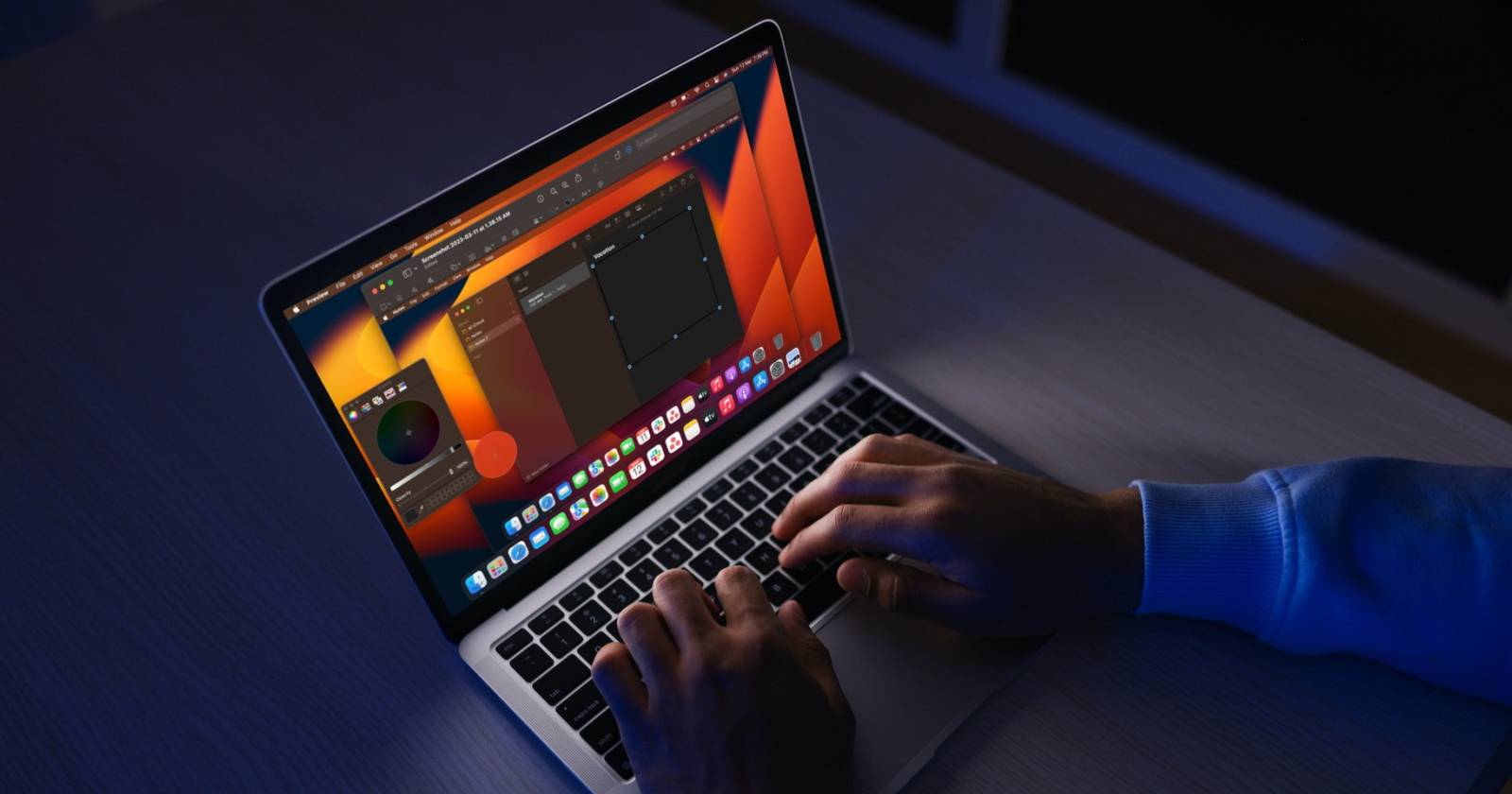 редактирование скриншотов в приложении Preview на MacBook
