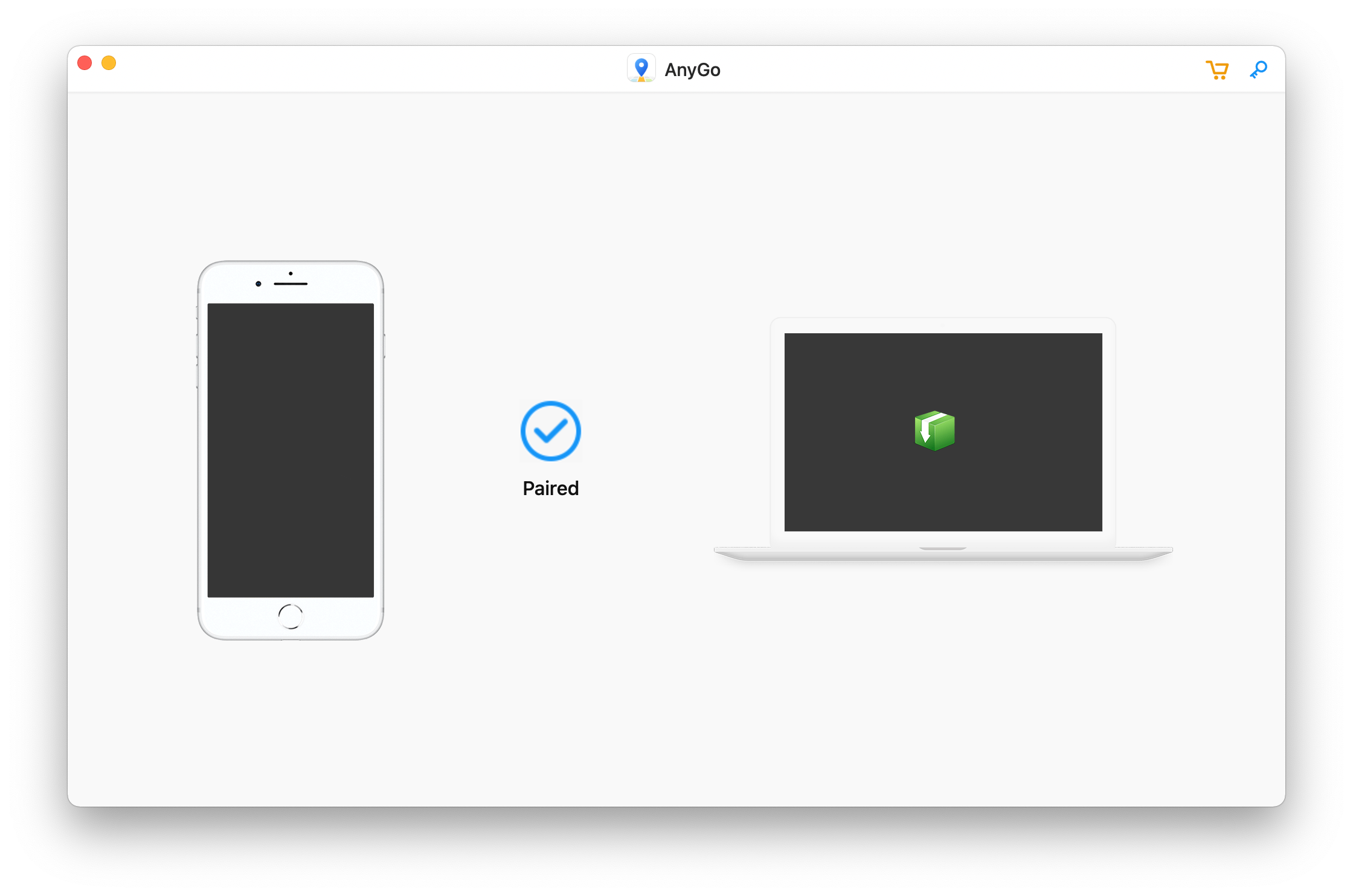 AnyGo подключение к iPhone — экран настройки