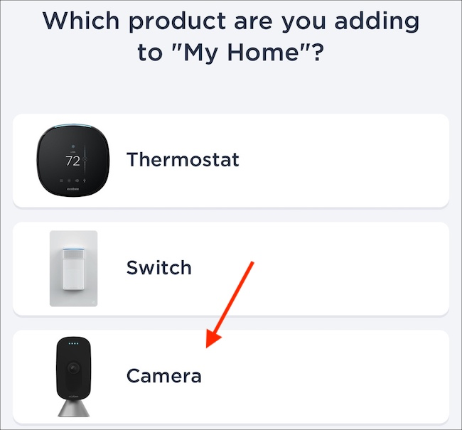 Adding an ecobee camera