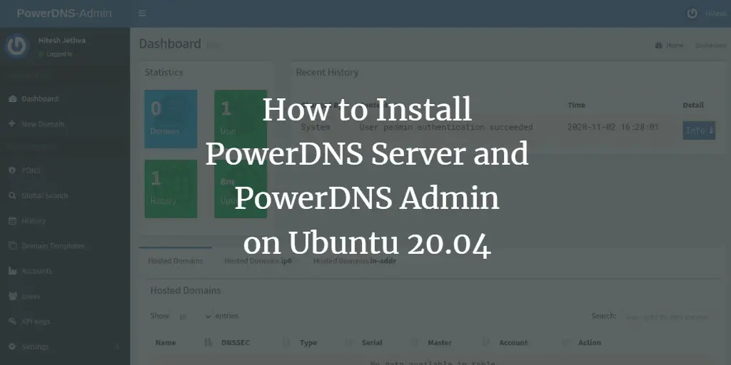 Установка PowerDNS и PowerDNS-Admin на Ubuntu 20.04
