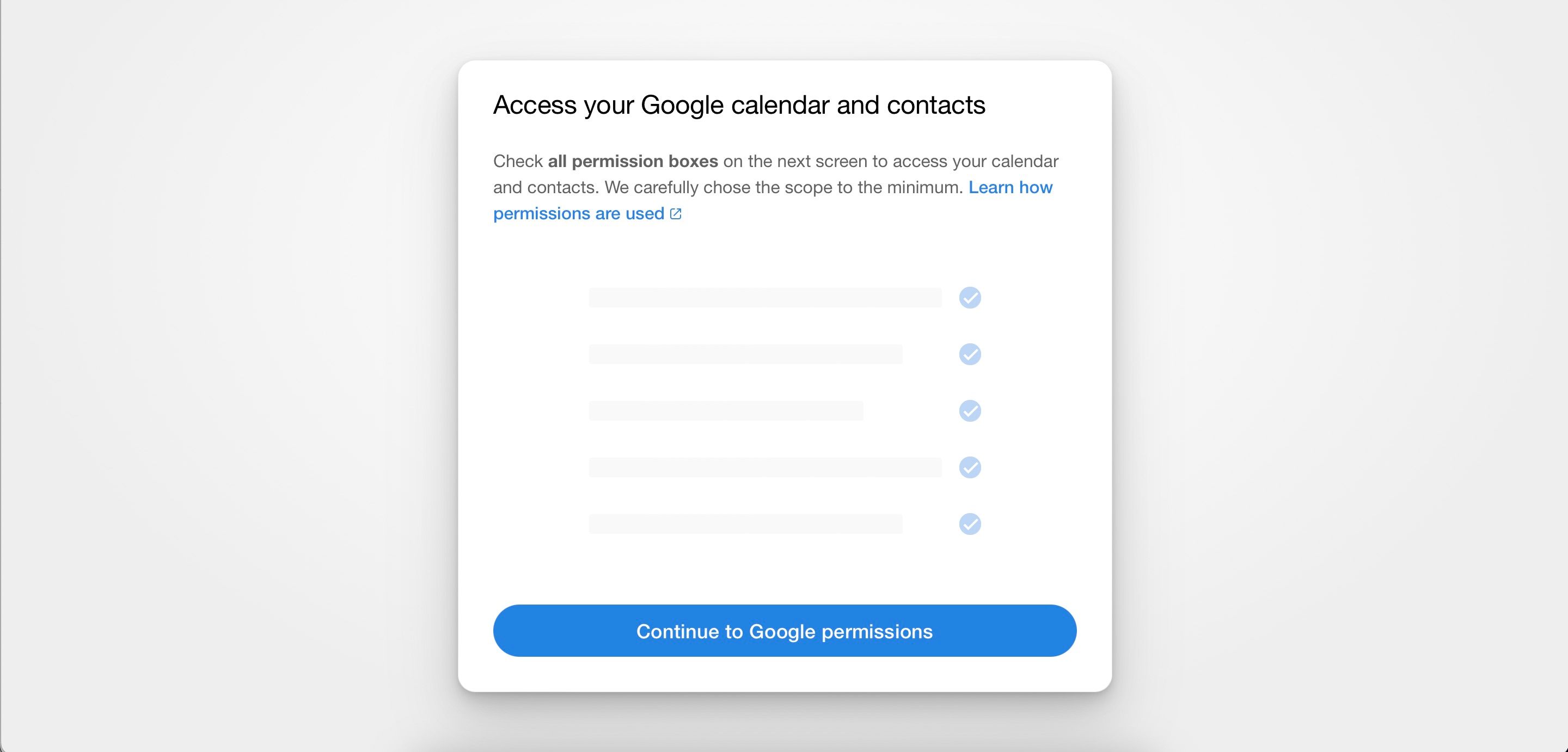 Разрешение доступа Google для интеграции