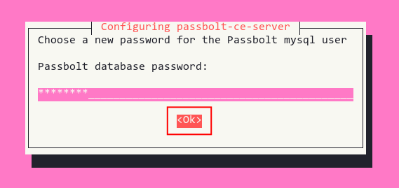 Установка пароля для passboltadmin