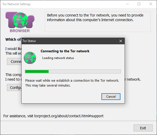 Логотип Tor Browser и схема «луковой» маршрутизации