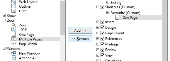 Пример пользовательской вкладки в Office с часто используемыми командами