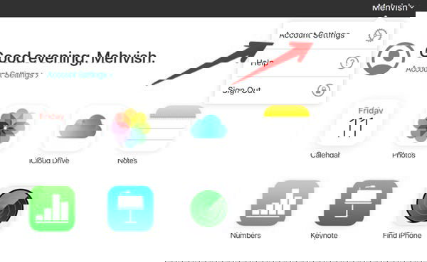 Настройки аккаунта iCloud