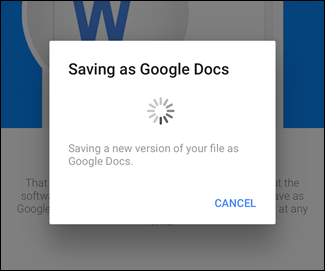 Сохранение как Google Docs на iOS