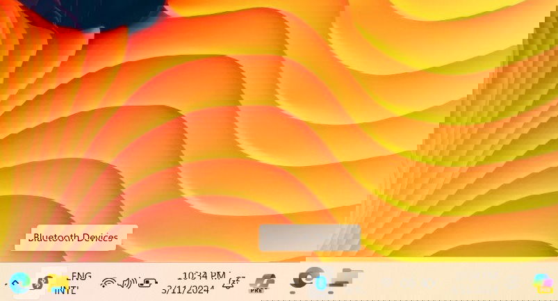 Иконка Bluetooth в области уведомлений. 