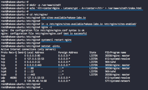 Конфигурация Nginx и прослушивание портов