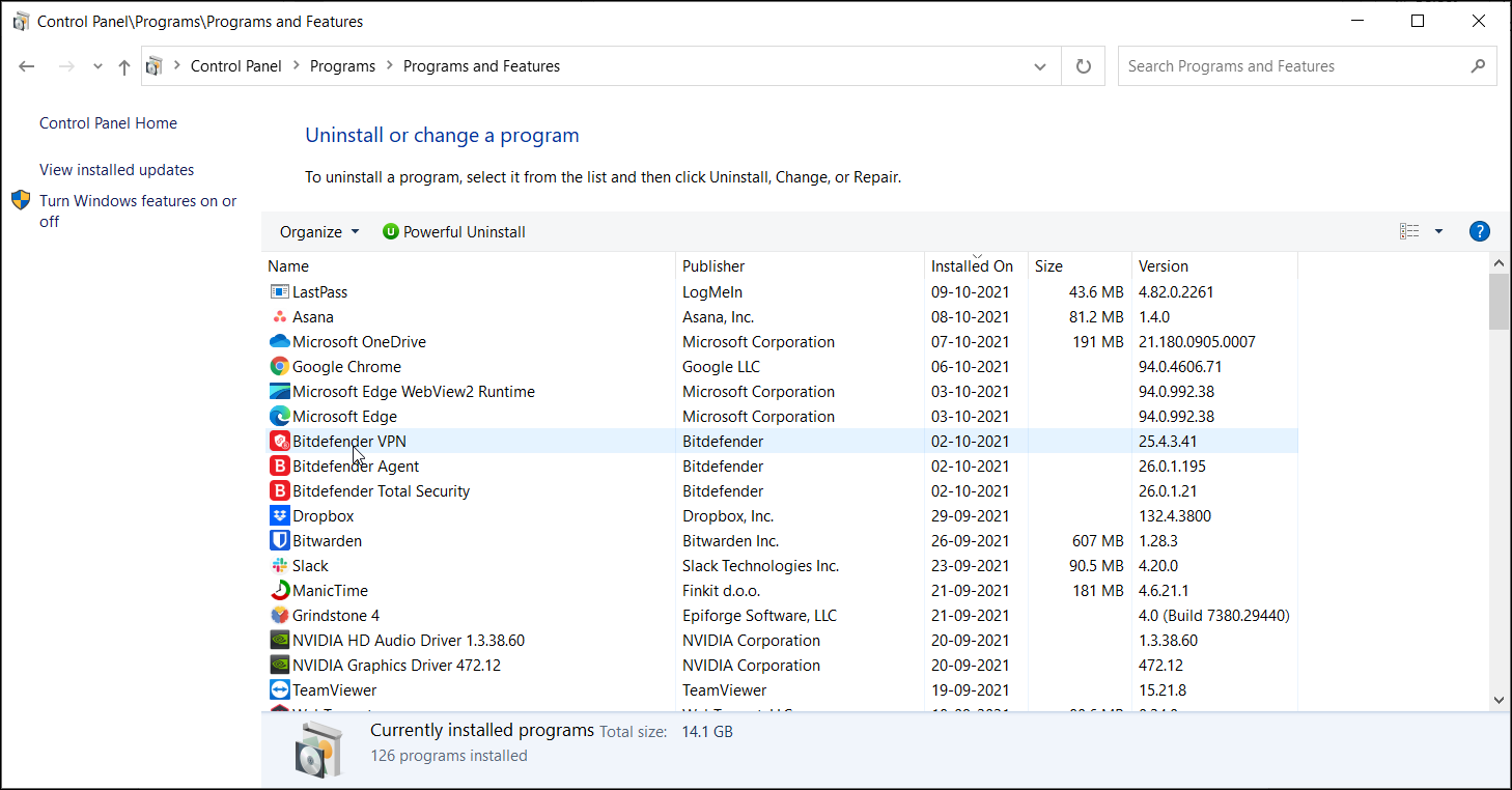 Удаление стороннего антивируса