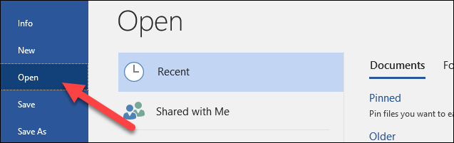 Кнопка Open в панели открытия файлов