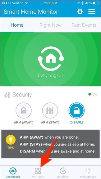 Добавление устройства через вкладку 