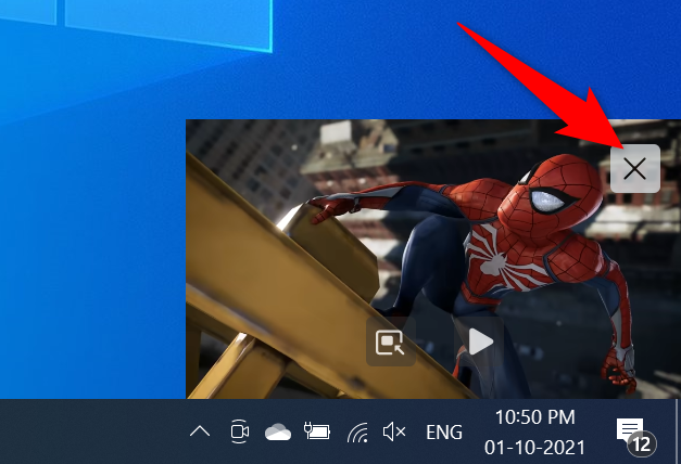 Закрыть PiP в Firefox