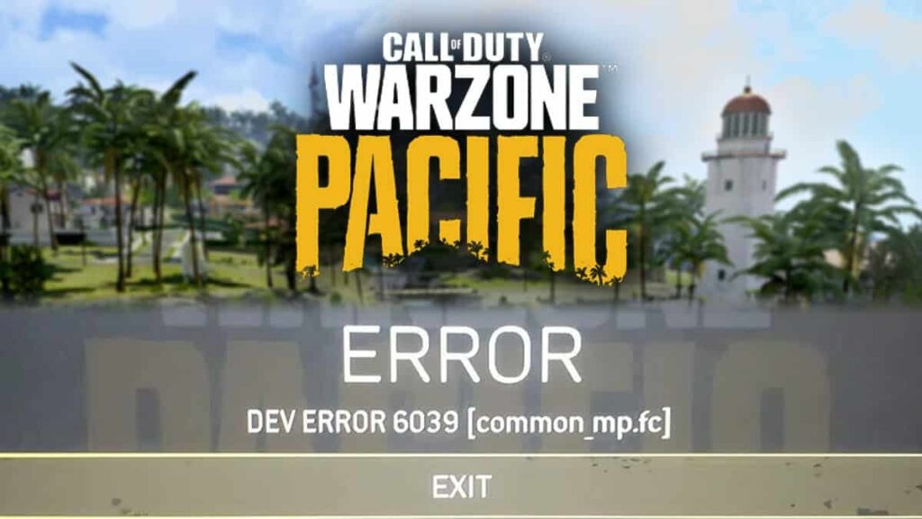 Risolvere Dev Error 6039 in Warzone